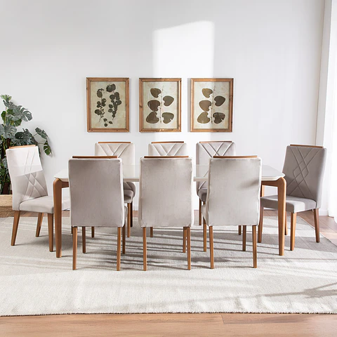 Comedor Donatella 2.2 + 8 Sillas Megan