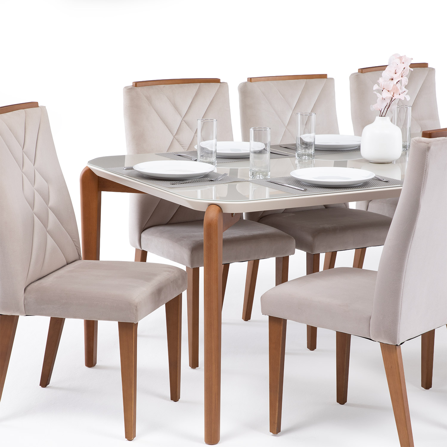 Comedor Donatella 2.2 + 8 Sillas Megan 2