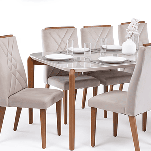 Comedor Donatella 2.2 + 8 Sillas Megan