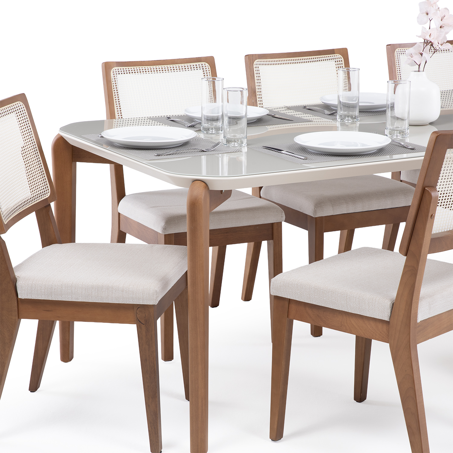 Comedor Donatella 2.2 + 8 Sillas Saga Ratan Ts L02 2