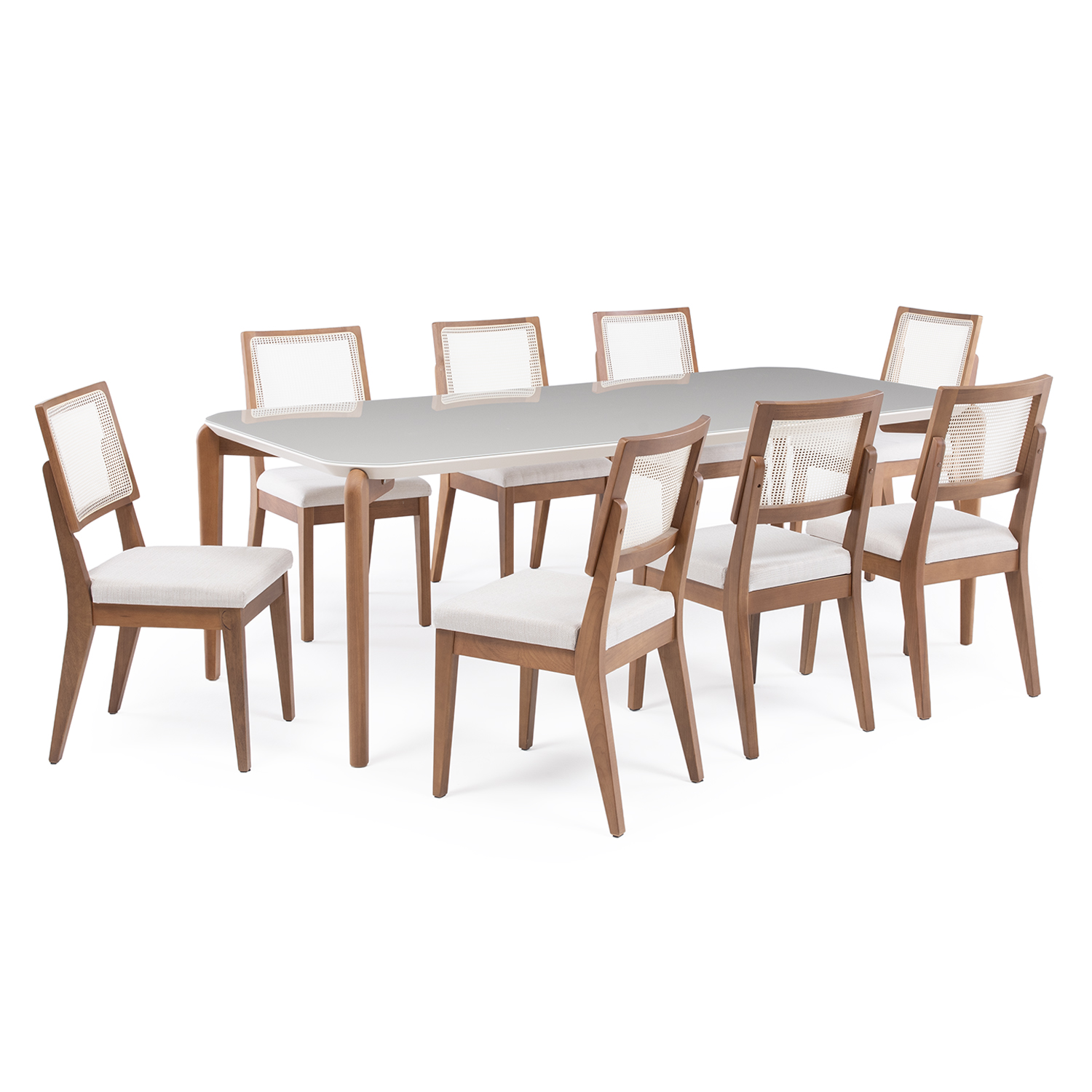Comedor Donatella 2.2 + 8 Sillas Saga Ratan Ts L02 3