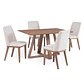 Comedor Avena 1.35 + 4 Sillas Kalina Soft Palha - Miniatura 3