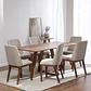 Comedor Avena 1.6 + 6 Sillas Kalina Soft Palha - Miniatura 1