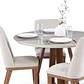 Comedor Benent Red 1.15 + 4 Sillas Kalina Soft Palha - Miniatura 3