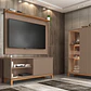 Set Mondrian panel extensible 1.35-1.8 + Rack 1.35  + Vitrina Gris Castaño  - Miniatura 1
