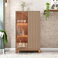 Set Mondrian panel extensible 1.35-1.8 + Rack 1.35  + Vitrina Gris Castaño  - Miniatura 4