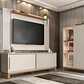Set Mondrian panel extensible 1.35-1.8 + Rack 1.8  + Vitrina OW Castaño - Miniatura 1
