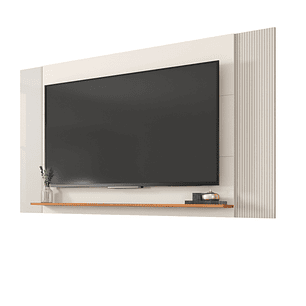 Set Mondrian panel extensible 1.35-1.8 + Rack 1.8  + Vitrina OW Castaño