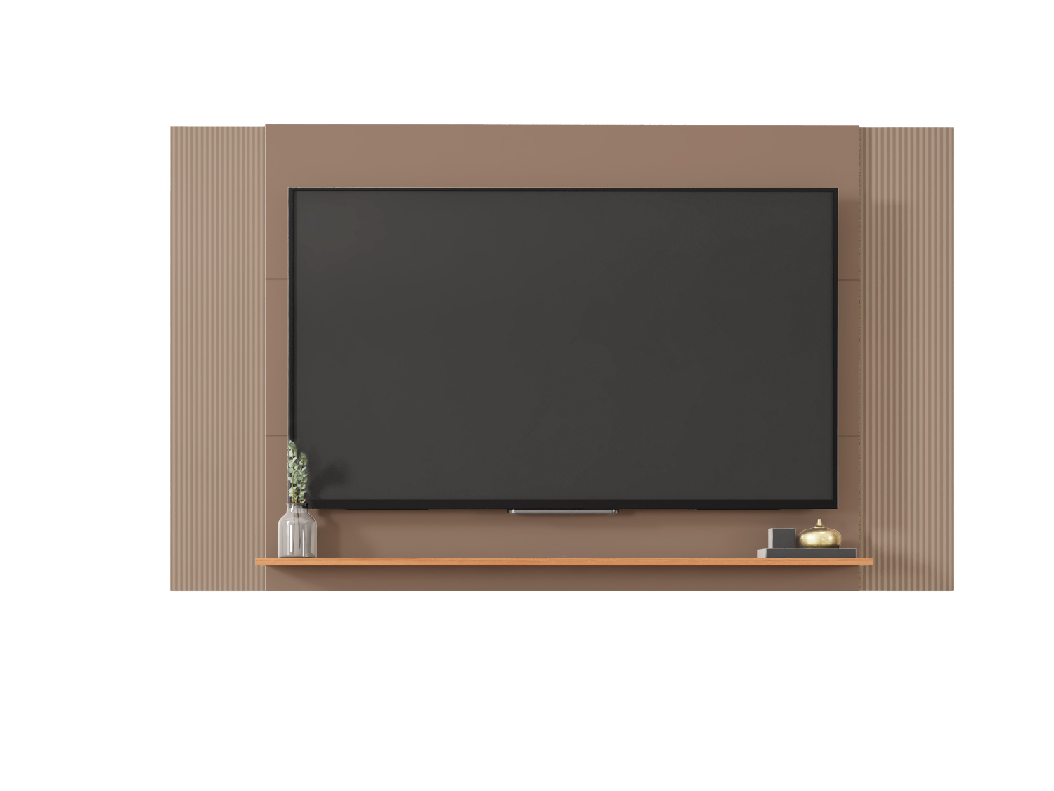 Set Mondrian panel extensible 1.35-1.8 + Rack 1.5  + Vitrina + Buffet 1.80 Gris Castaño 2