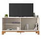 Set Mondrian panel extensible 1.35-1.8 + Rack 1.35  + Vitrina + Buffet 1.80 OW Castaño - Miniatura 6