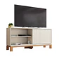 Set Mondrian panel extensible 1.35-1.8 + Rack 1.35  + Vitrina + Buffet 1.80 OW Castaño - Miniatura 7