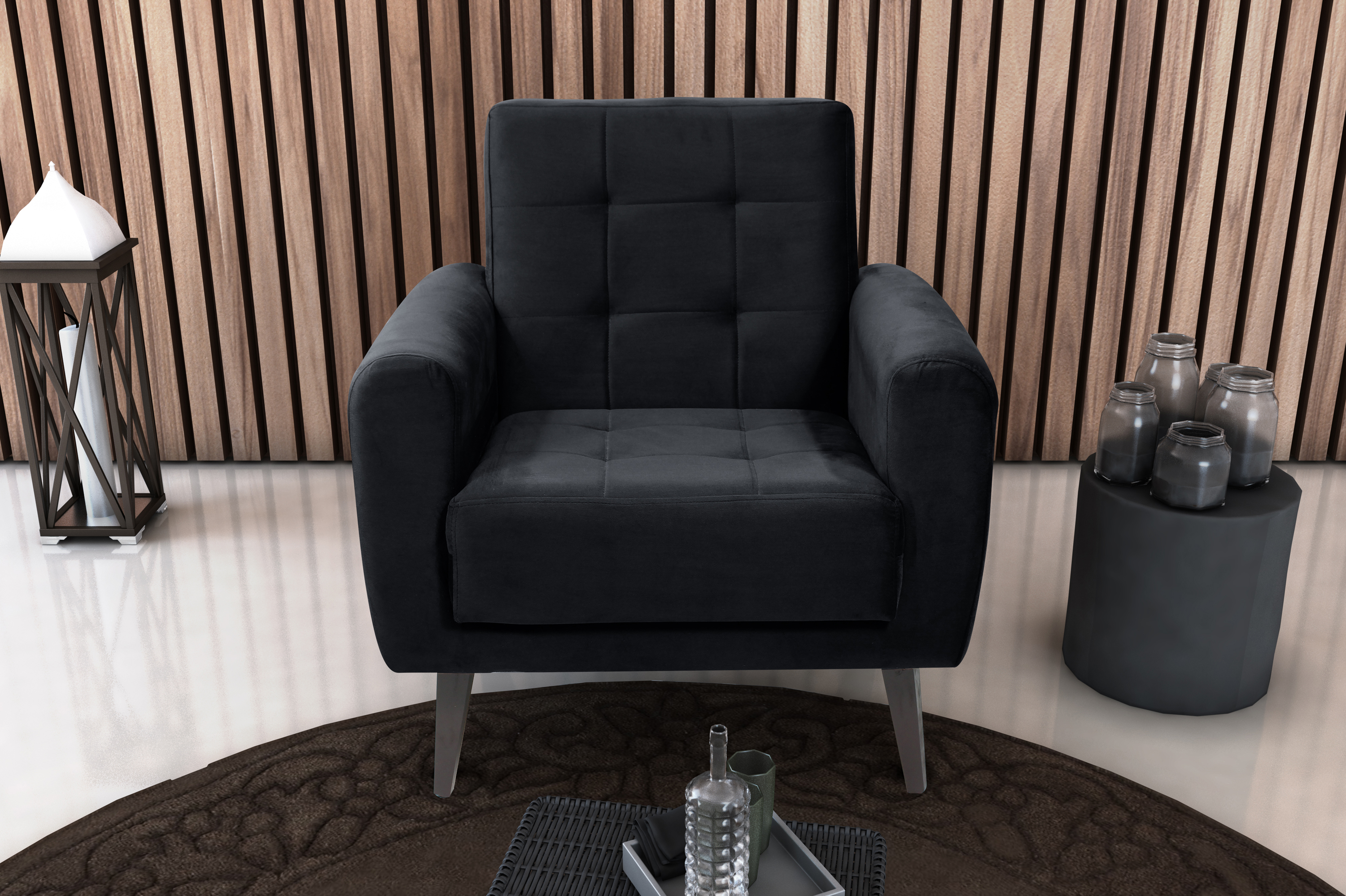 Poltrona Livia Negra E451 1