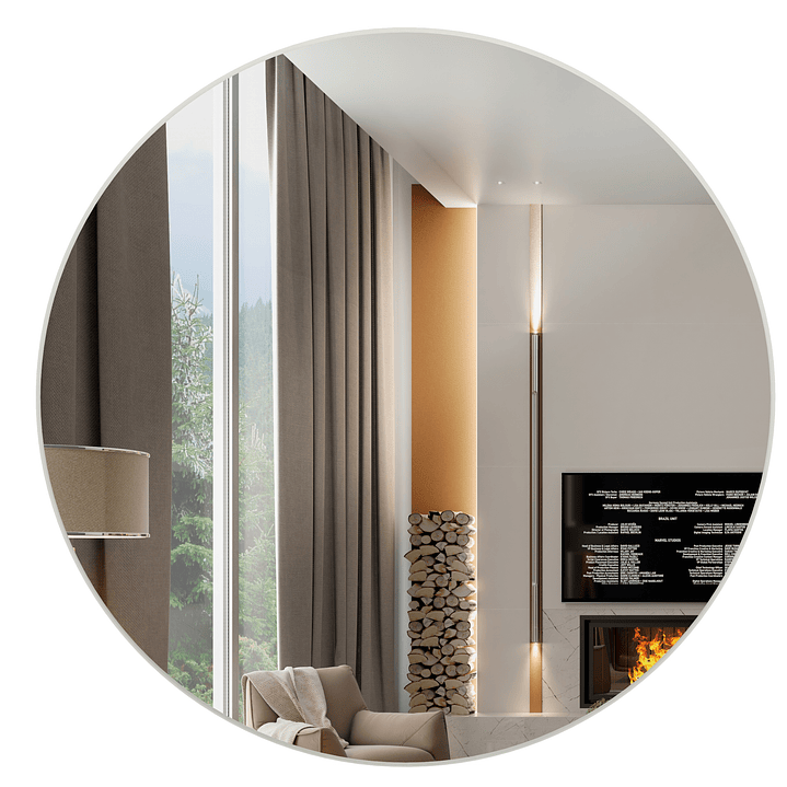 Espejo Es12 Redondo 75cm off white 2