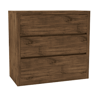 Comoda Tw30 3 Cajones Nogal