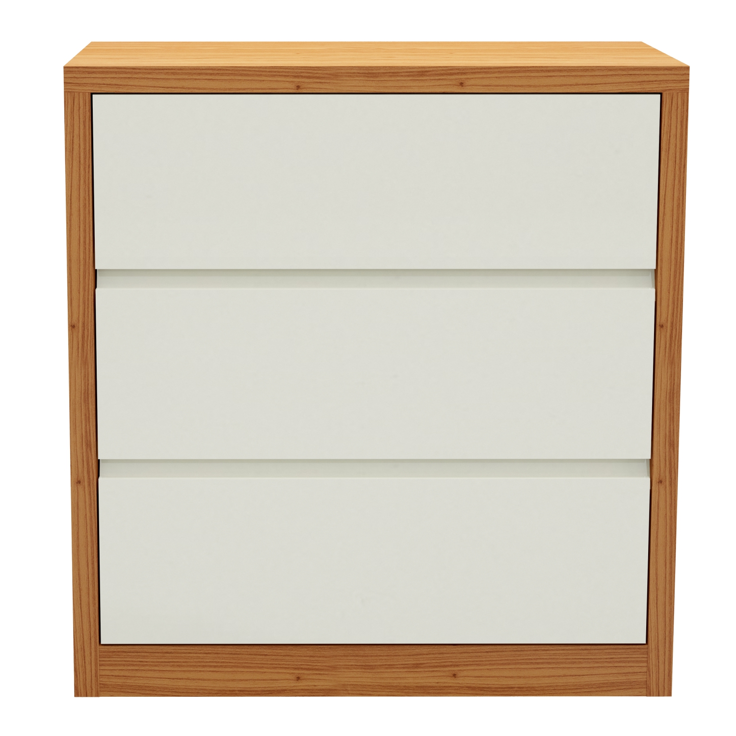 Comoda 3 cajones Tw150 Off White Castaño 3