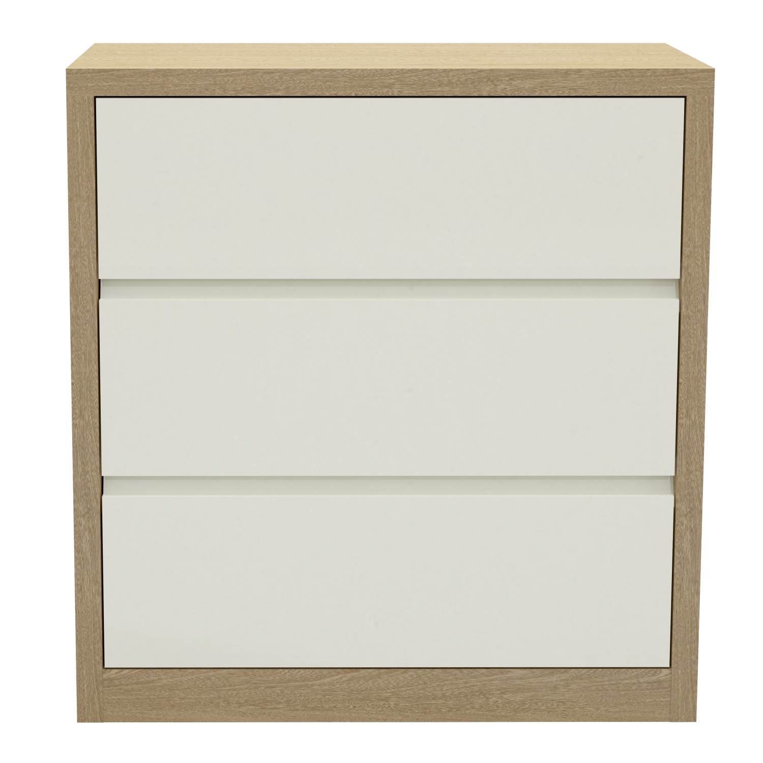 Comoda 3 cajones Tw150 Off White Nogal 1