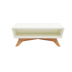 Mesa De Centro Tb715 Off White Castaño