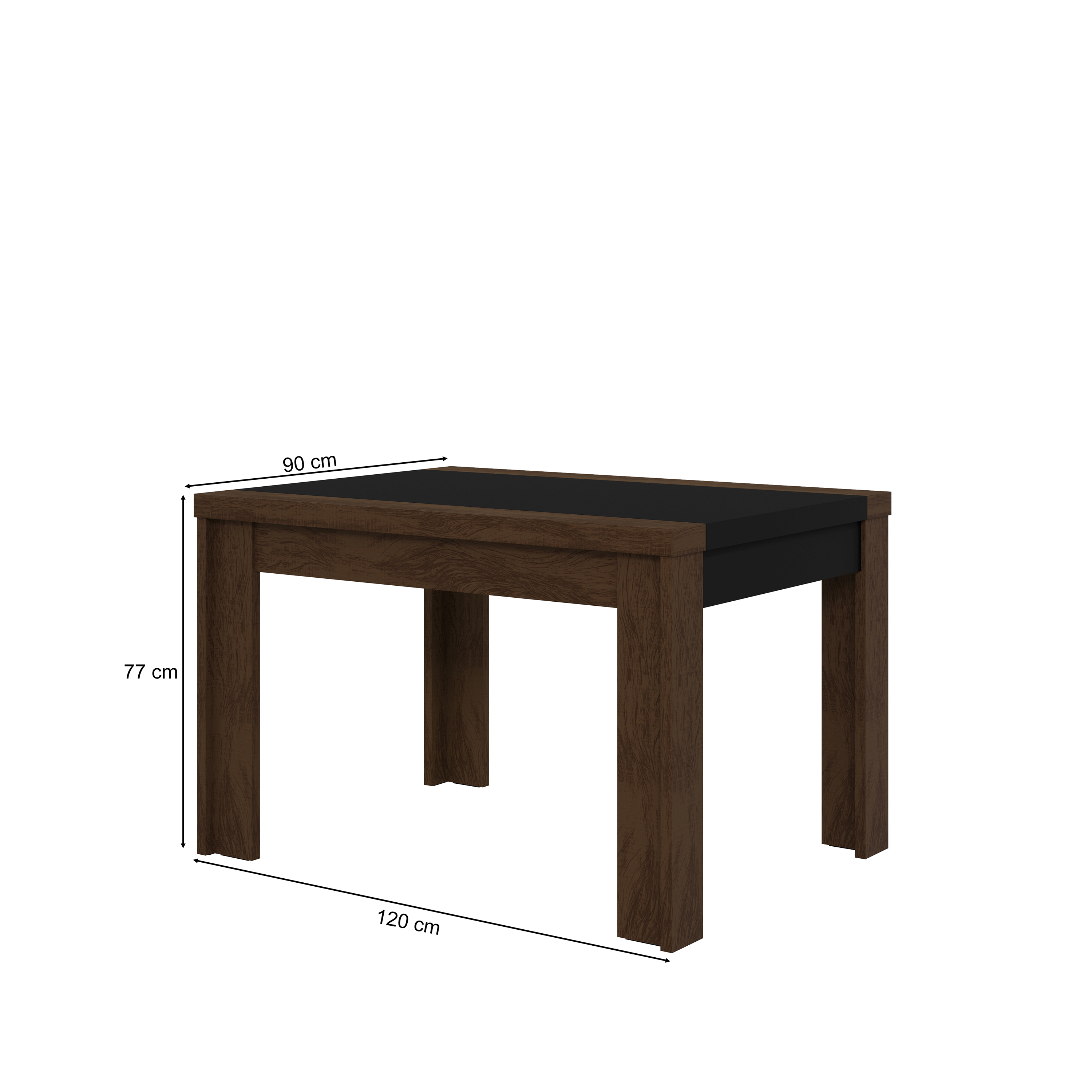 Comedor Lorenzi 1.20 + 4 sillas Castaño  6