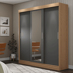 Closet Mallorca 3P Carvalho Grafito MP-WL09