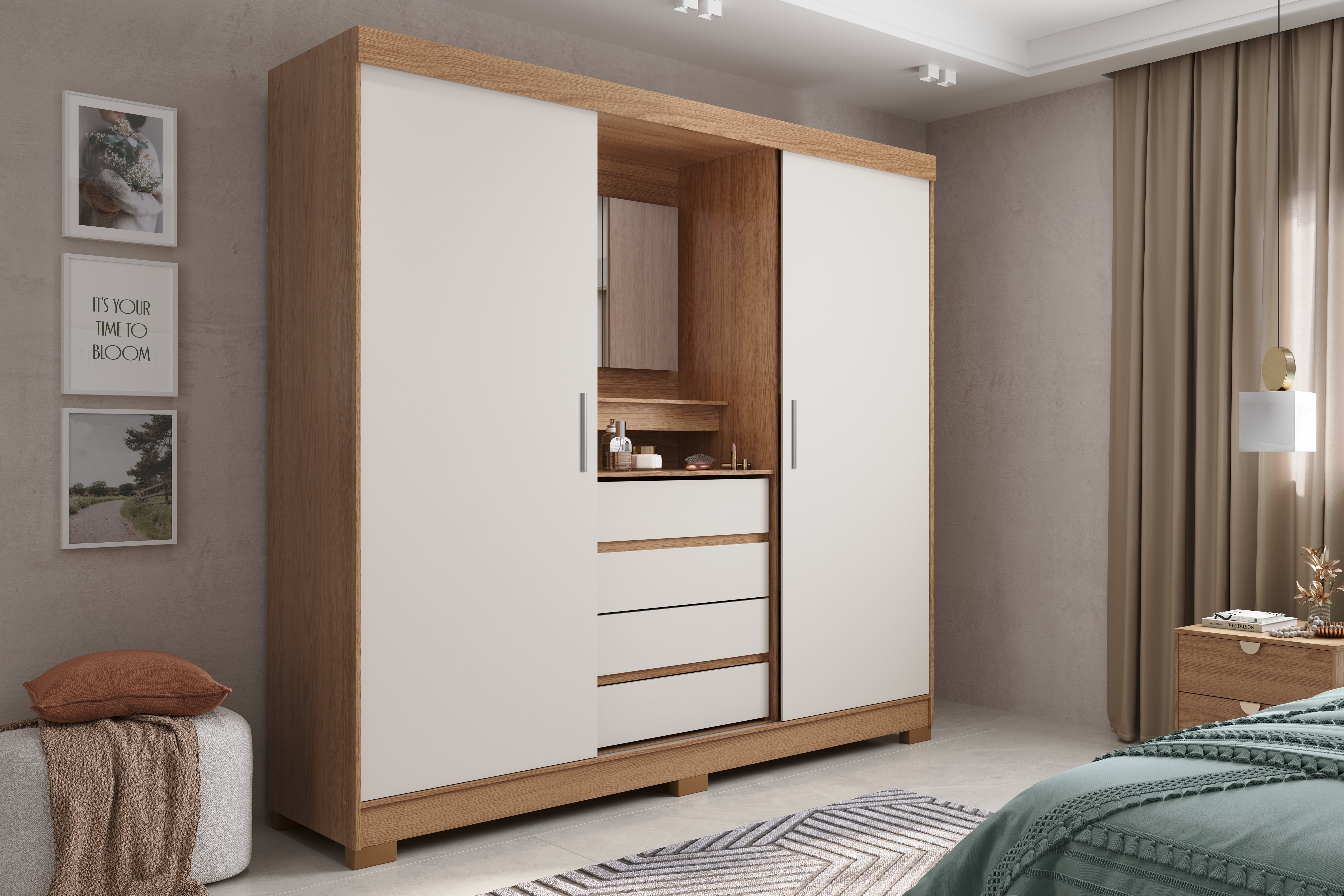 Closet Toscana 2P Capelina Carvalho Off White 1