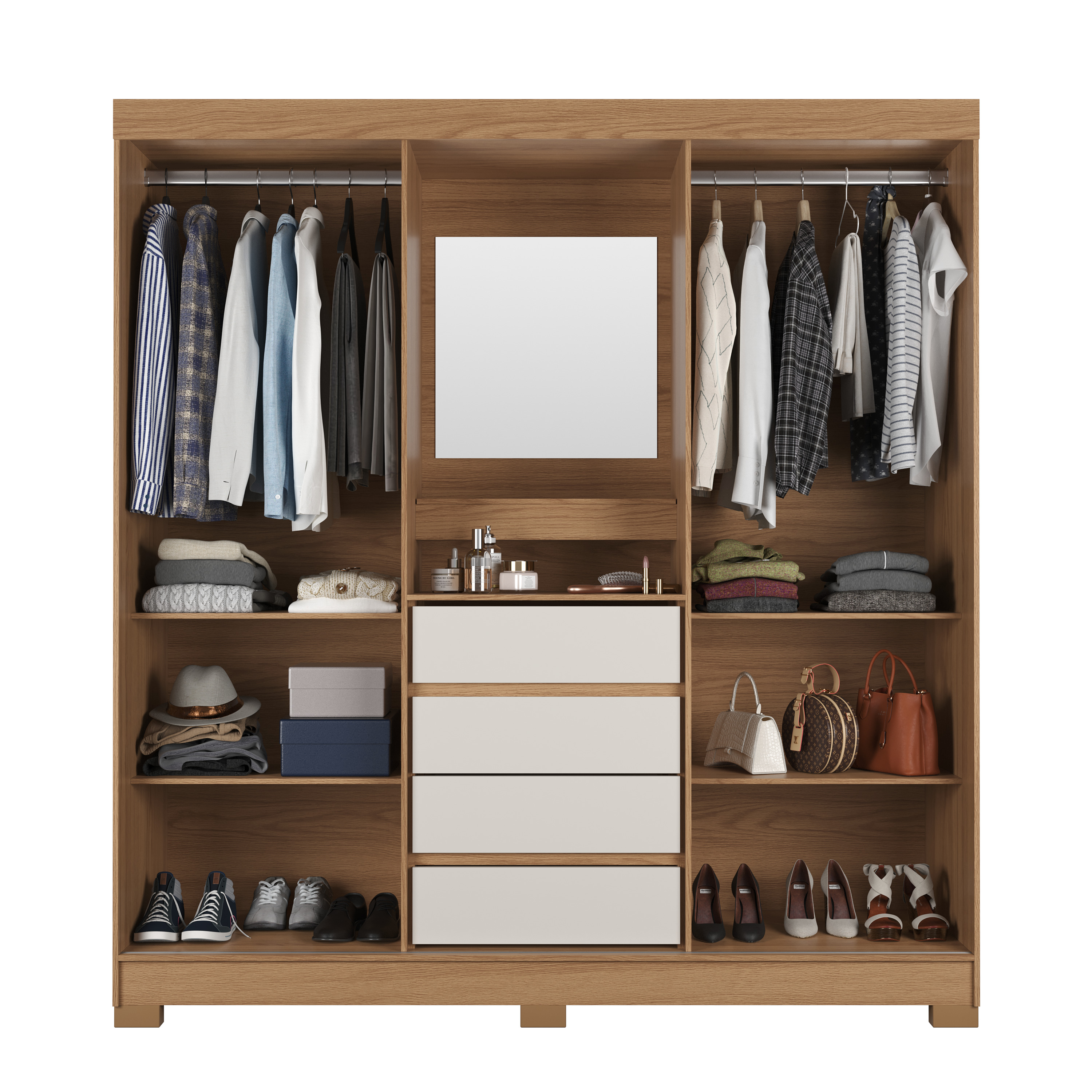 Closet Toscana 2P Capelina Carvalho Off White 4