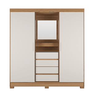 Closet Toscana 2P Capelina Carvalho Off White