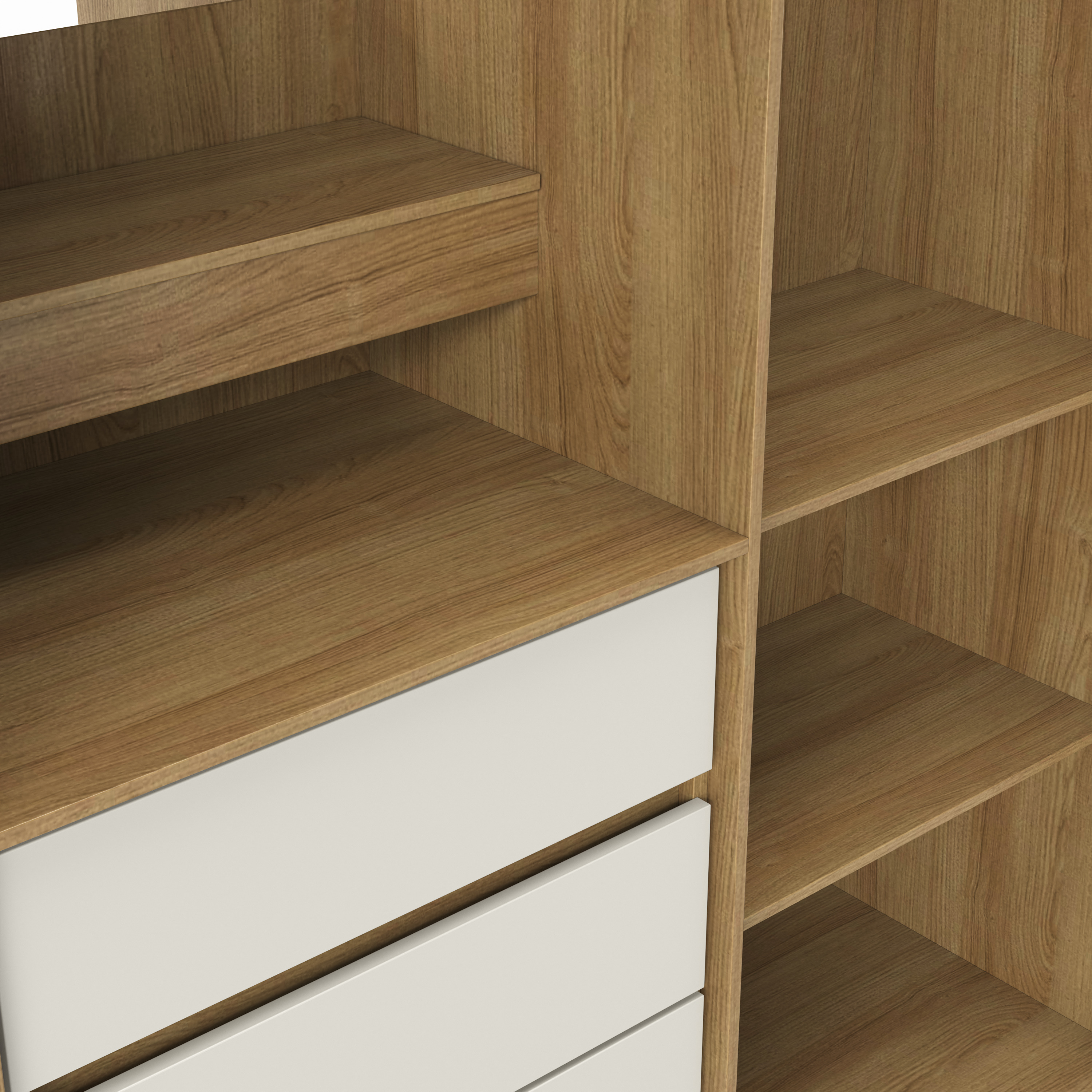 Closet Toscana 2P Capelina Carvalho Off White 6