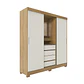 Closet Toscana 2P Capelina Carvalho Off White MP-WL12 - Miniatura 8