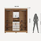 Closet Toscana 2P Capelina Carvalho Off White MP-WL12 - Miniatura 9