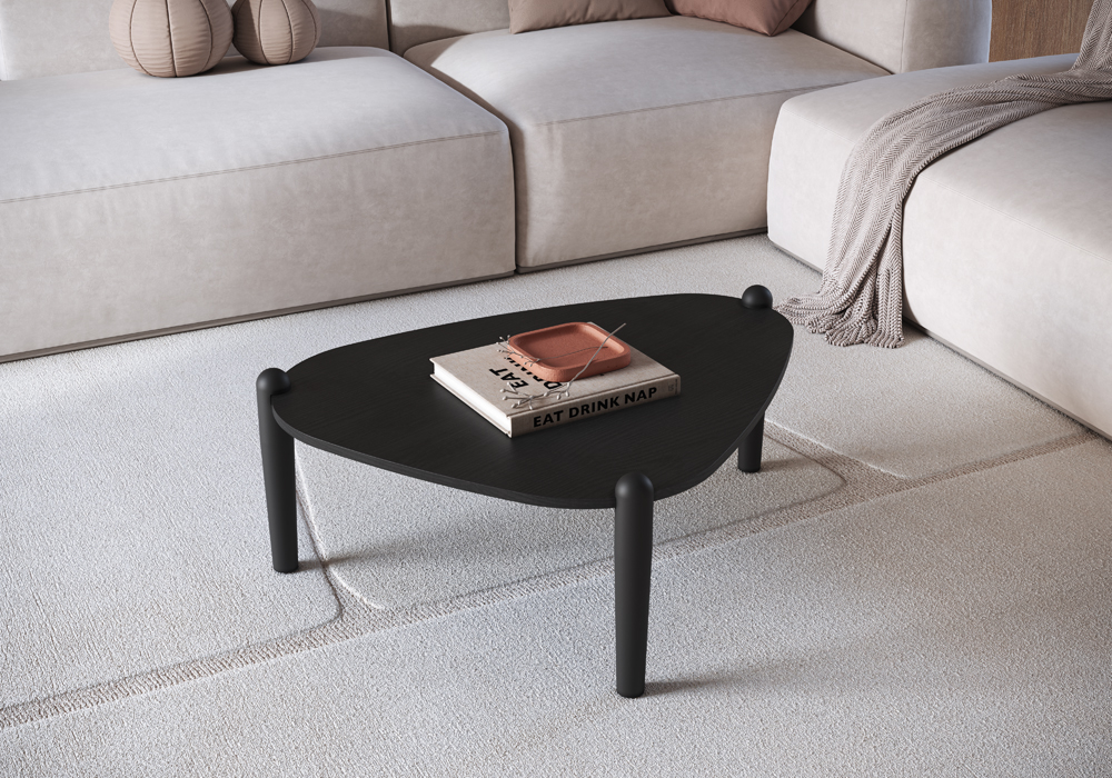 Set Mesas Centro Giorgia 28011 28012 + Lateral 28013 Negro 8