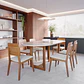 Comedor Regia Oval 2.1 + 6 Sillas Ipe Linho 100% Madera - Miniatura 1
