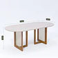 Comedor Regia Oval 2.1 + 6 Sillas Buriti Linho 100% Madera - Miniatura 3