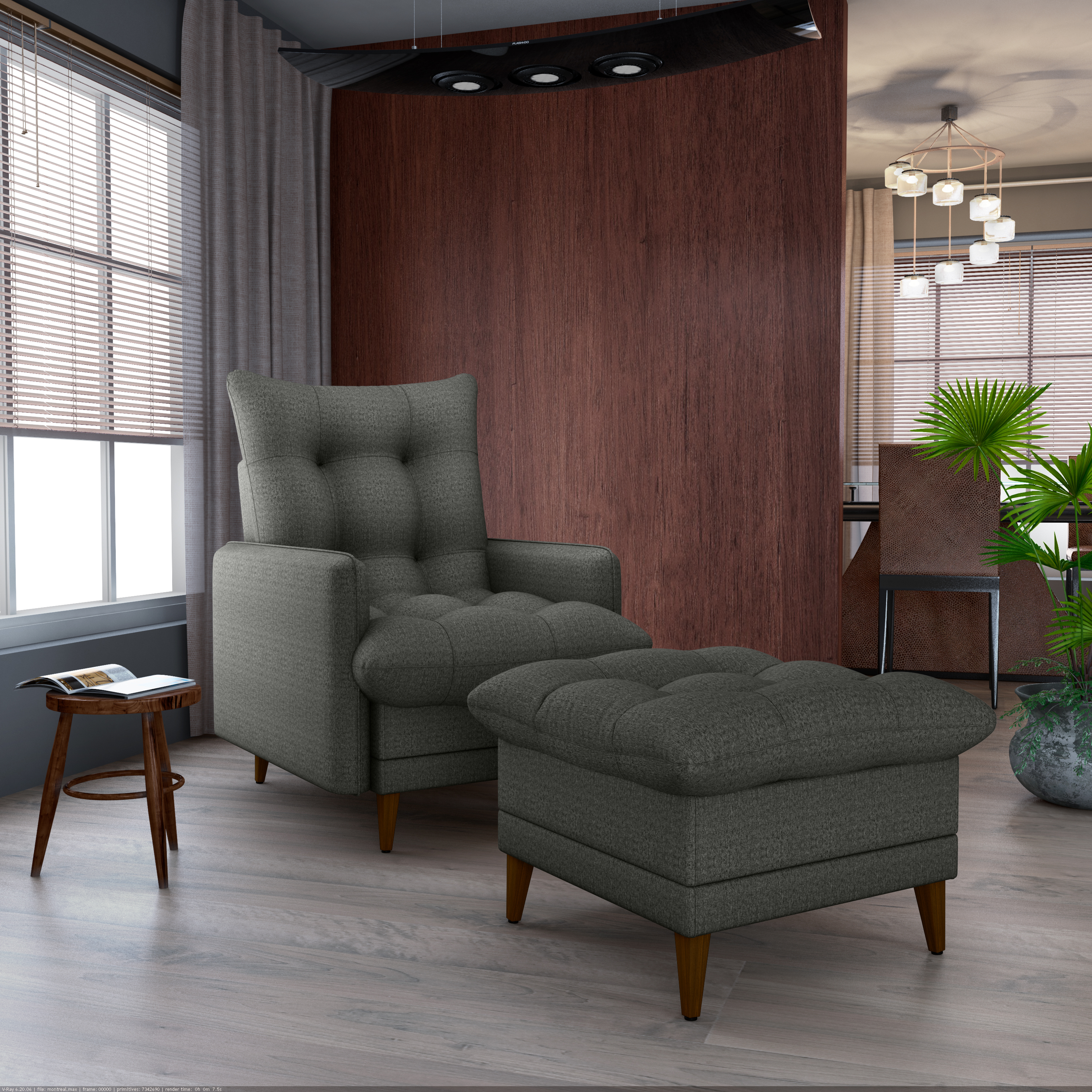 Poltrona Montreal Con Puff E-484 1