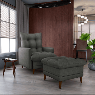 Poltrona Montreal Con Puff E-484