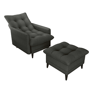 Poltrona Reclinable Montreal Con Puff E-484