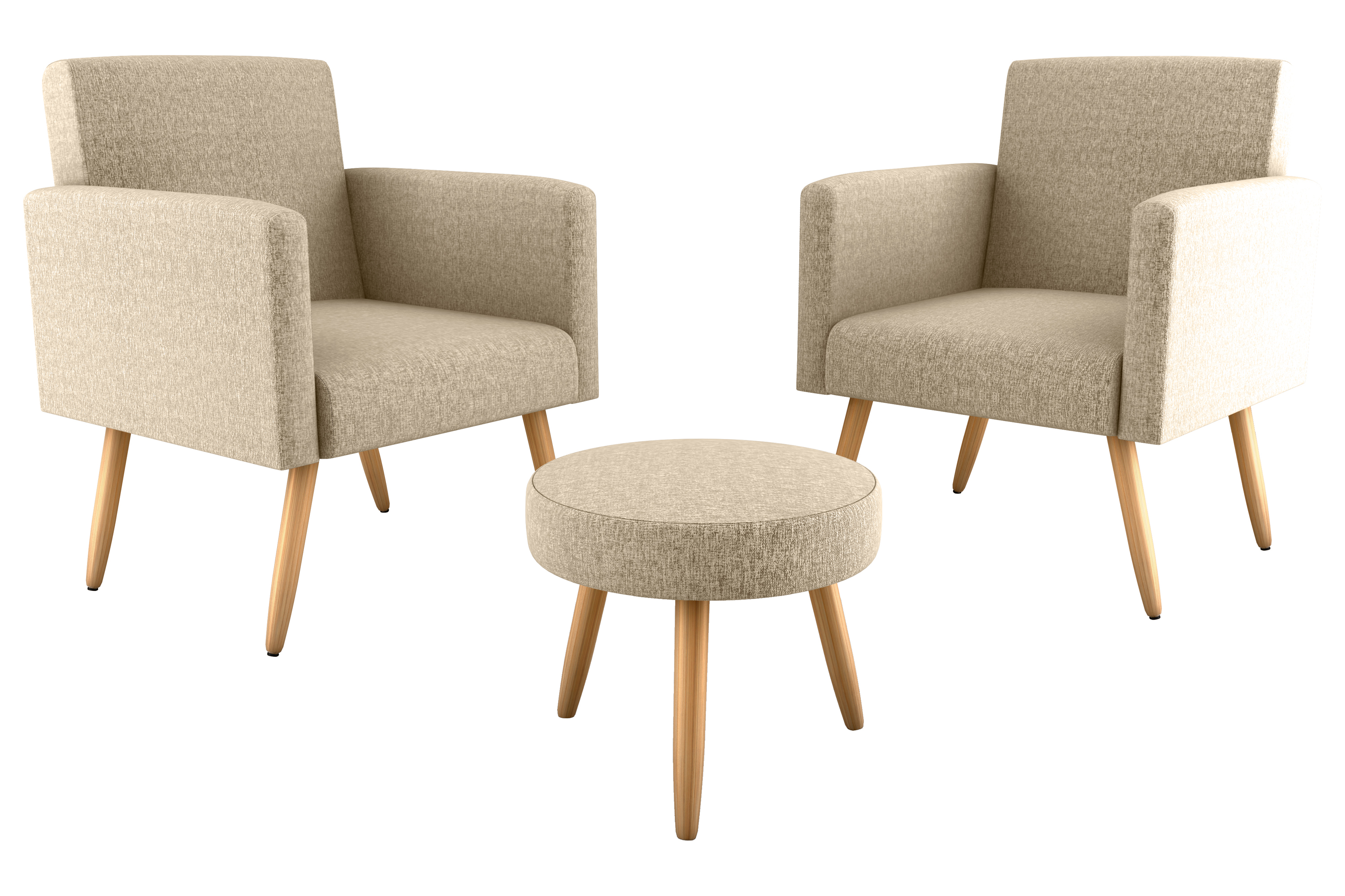 Poltronas Dallas Con Puff E-486 2