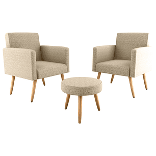 Poltronas Dallas Con Puff E-486