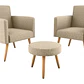 Set 2 Poltronas Dallas más Puff E-486 - Miniatura 2