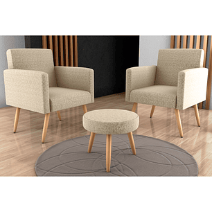 Poltronas Dallas Con Puff E-486