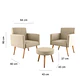 Set 2 Poltronas Dallas más Puff E-486 - Miniatura 3