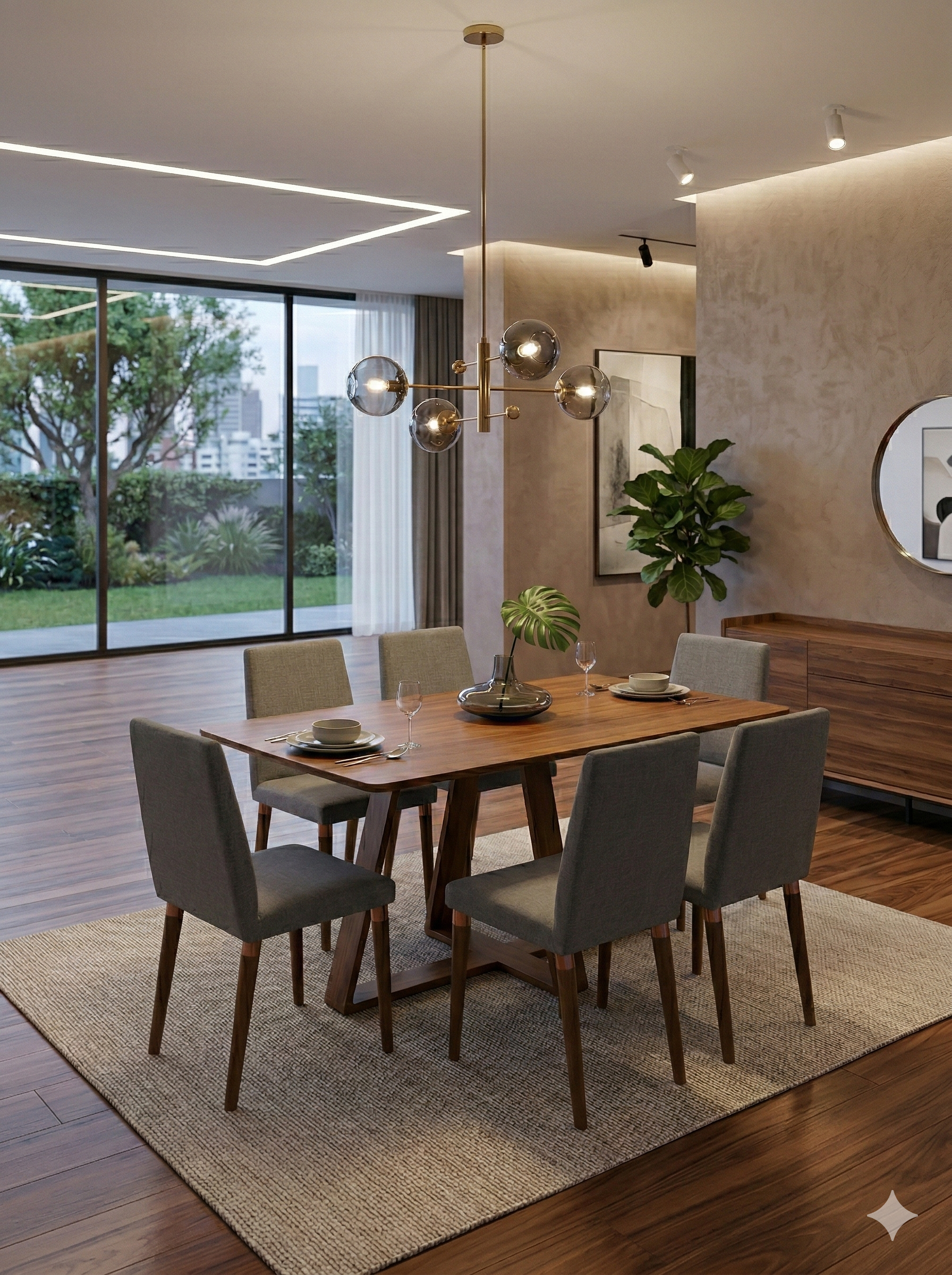 Comedor Avena 1.6+ 6 Sillas Tai Pata Cobre 1