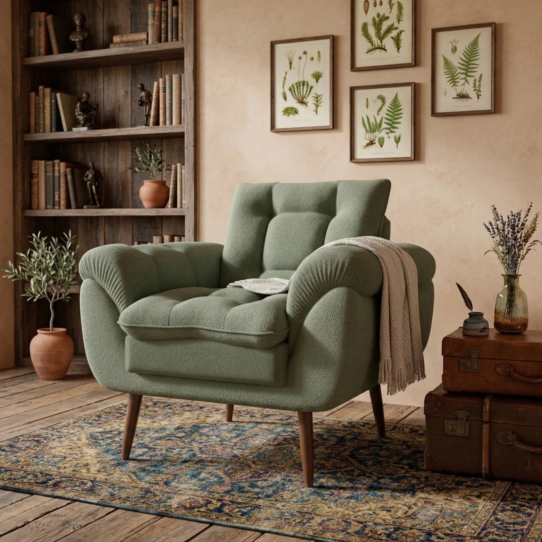 Poltrona Xangai Verde Pahla F494 1