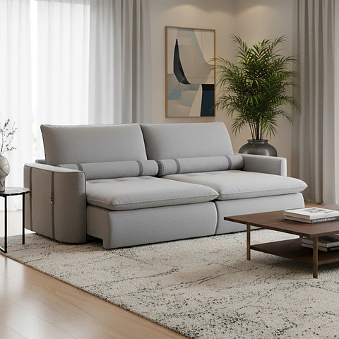 Sofa Cama Retractil Colina Plata 2.20m