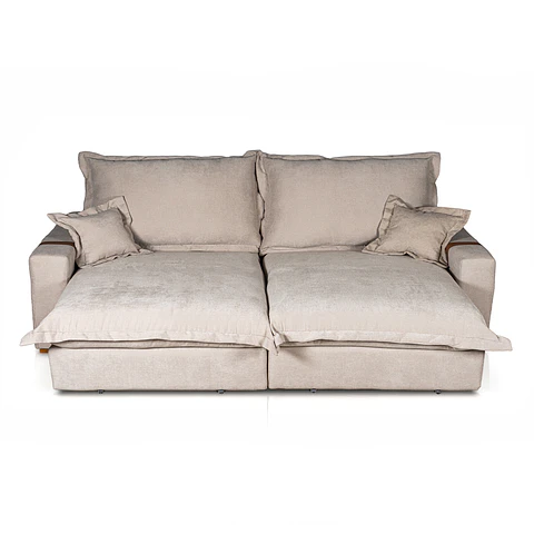 Sofa Retractil - Reclinable Nairobi Beige 2.18 m