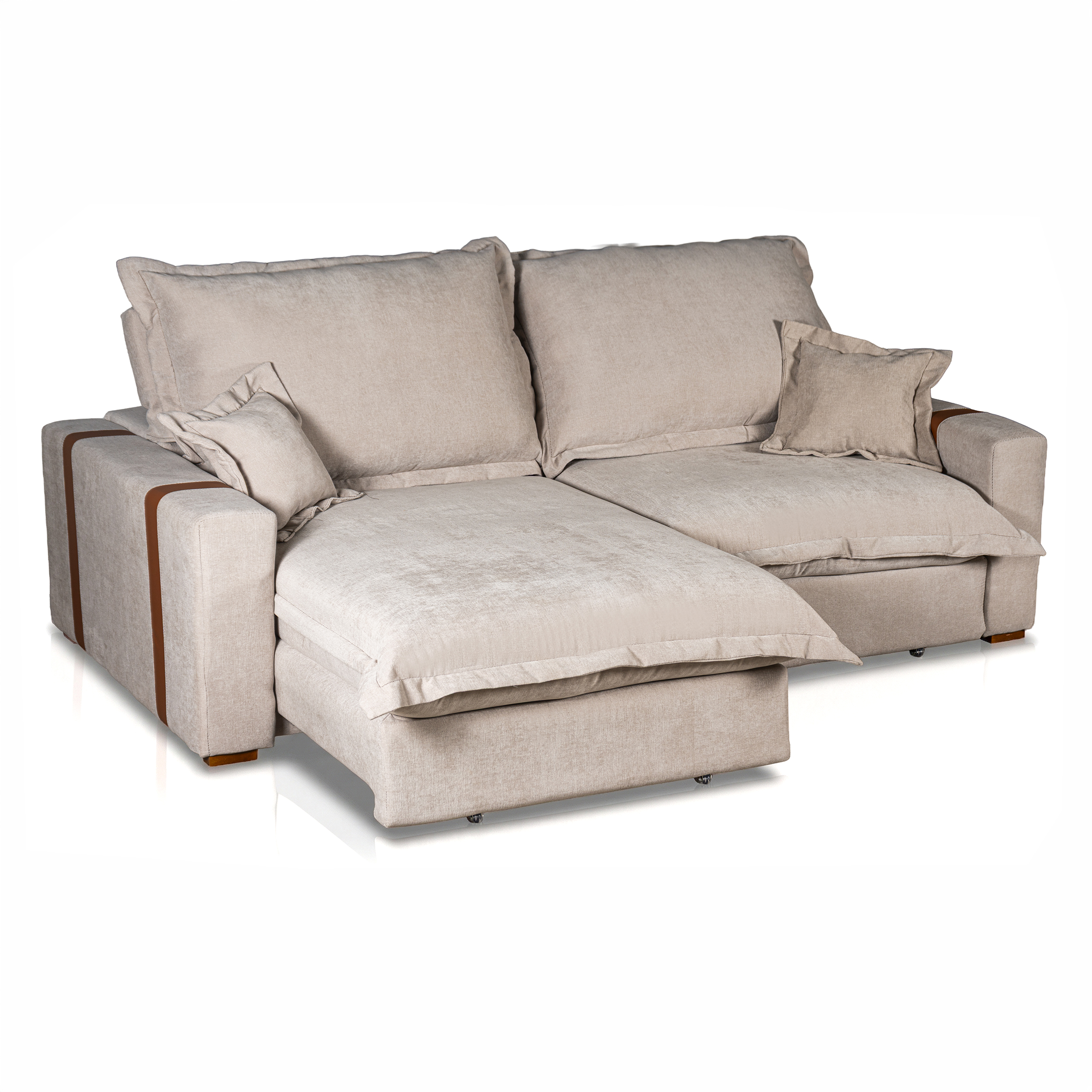 Sofa Retractil - Reclinable Nairobi Beige 2.18 m 3