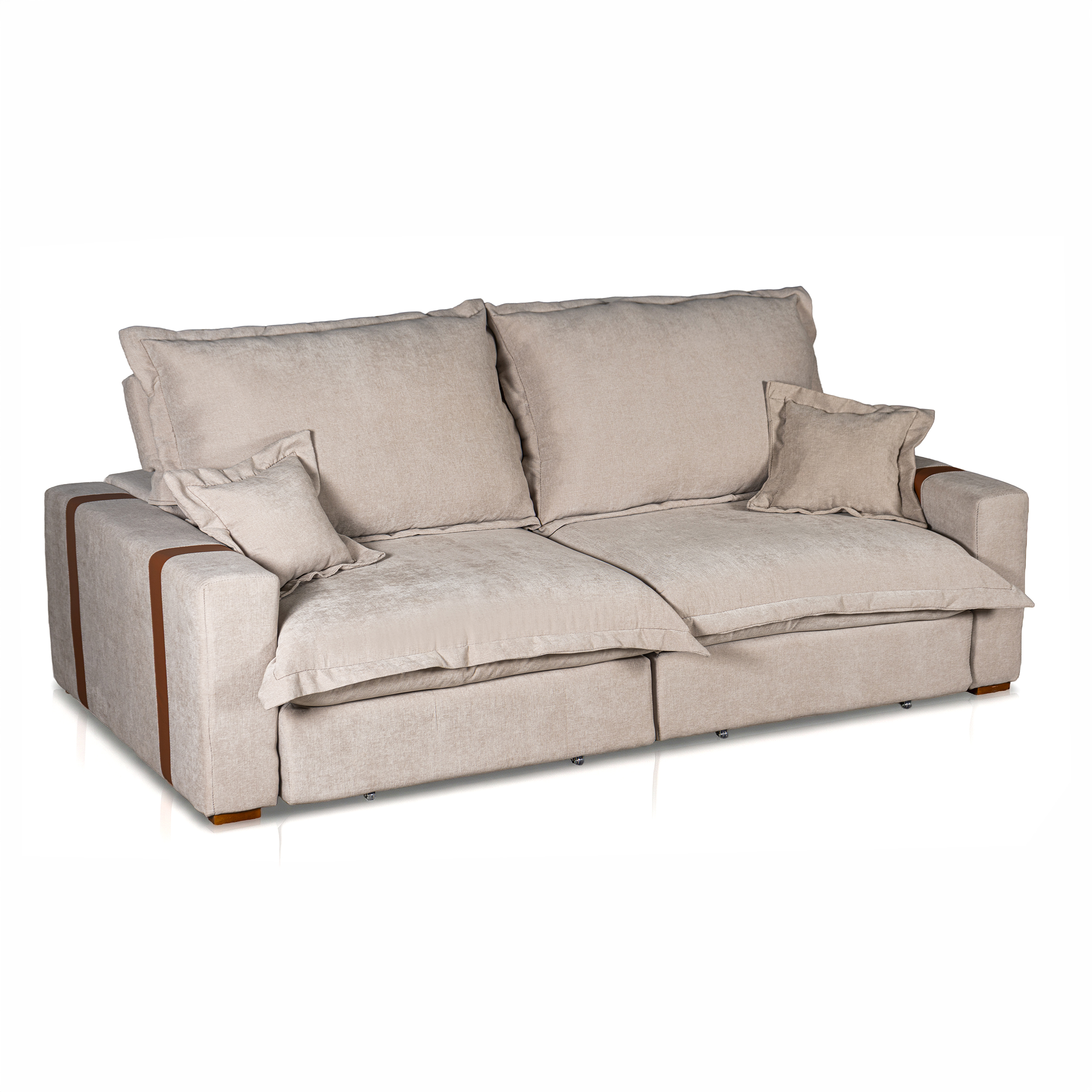 Sofa Retractil - Reclinable Nairobi Beige 2.18 m 4