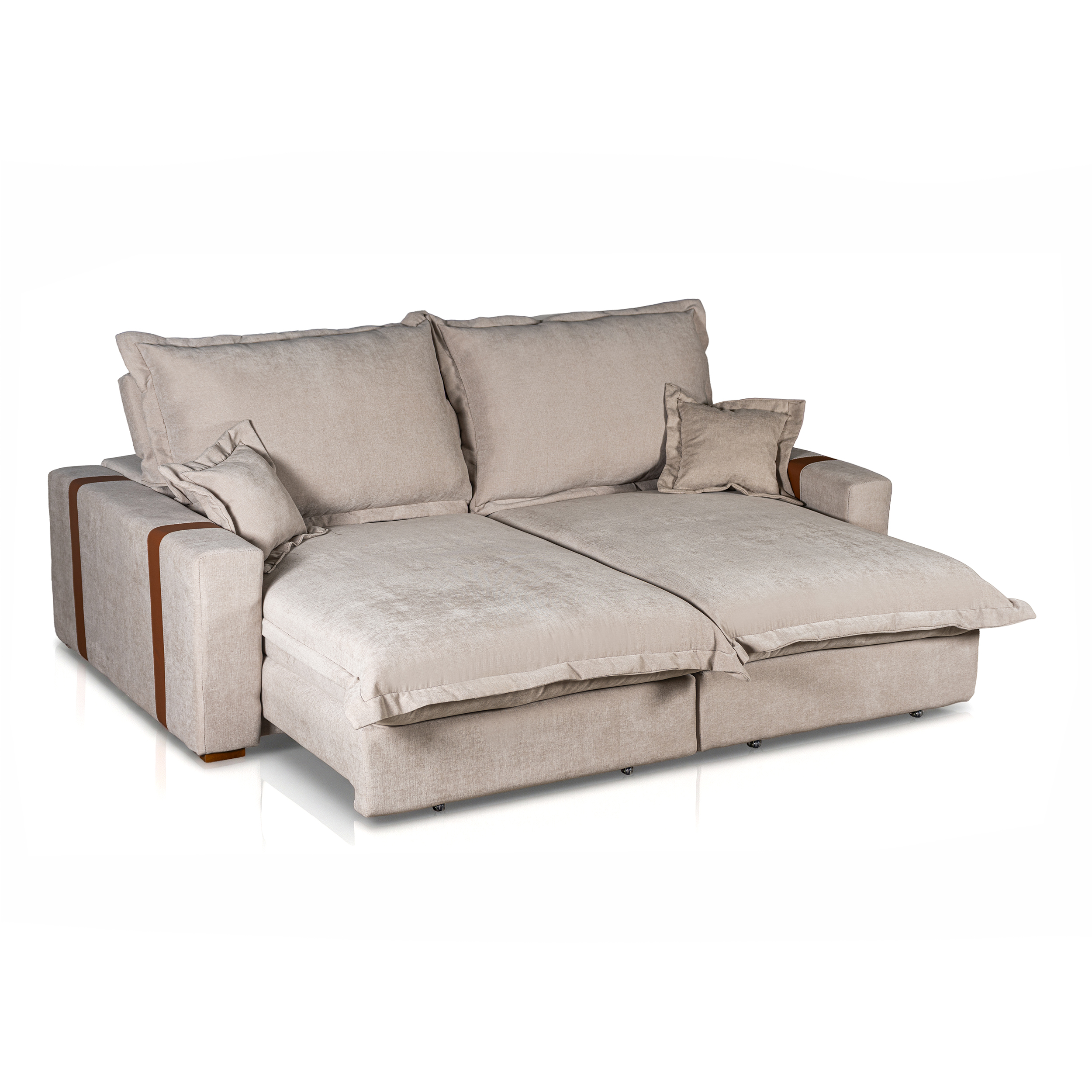 Sofa Retractil - Reclinable Nairobi Beige 2.18 m 5