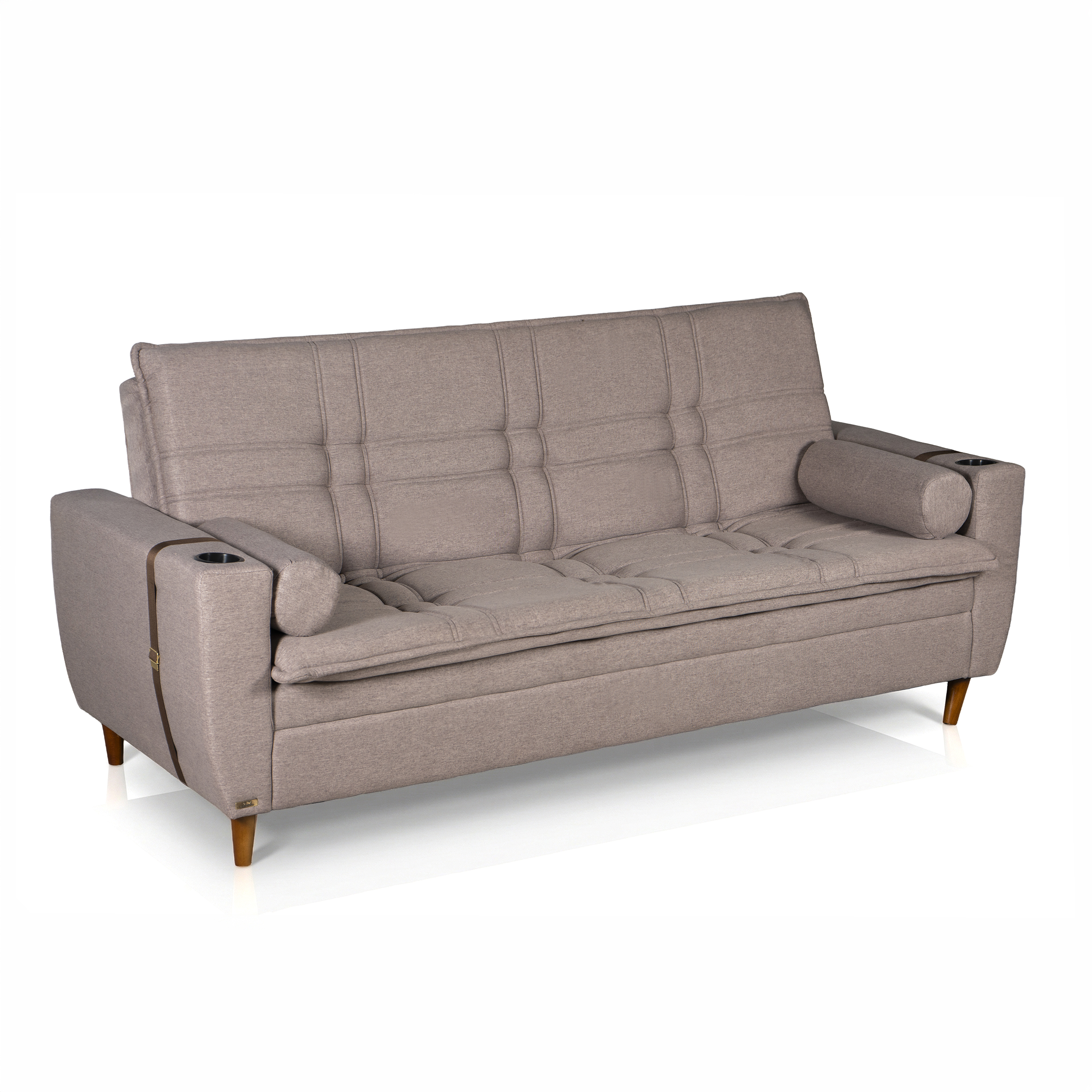 Sofa Cama Reclinable Blend Rustico Marron 2.15 m 4