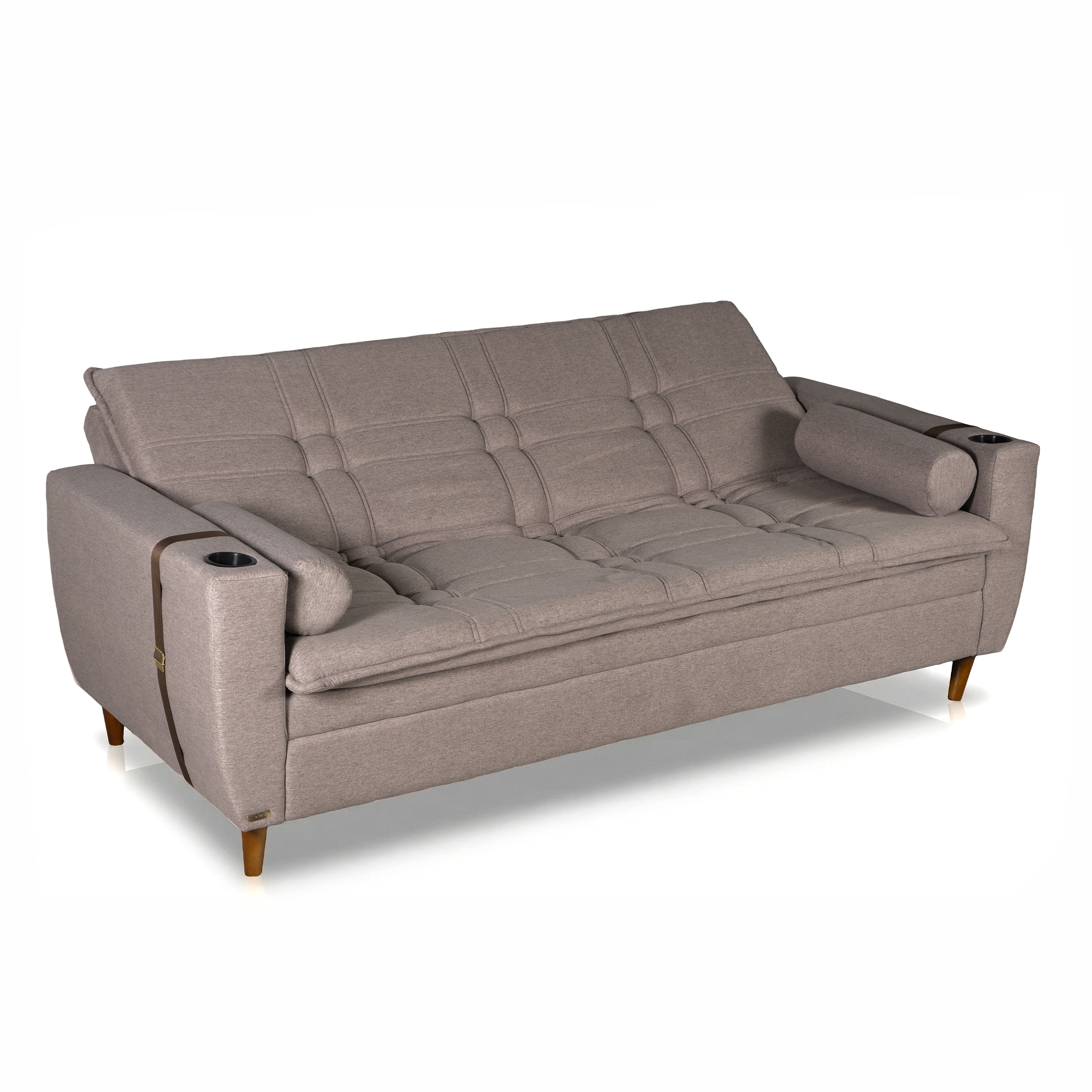 Sofa Cama Reclinable Blend Rustico Marron 2.15 m 7
