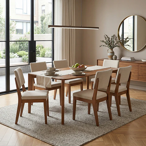 Comedor Harmony 1.8 + 6 Sillas Ella Linked 02